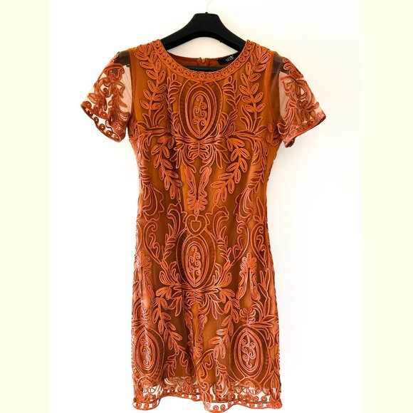 YZXH Dress with Embroidered Appliqué Trim - Picture 5 of 11